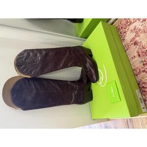 Dam Edelman crushed leather boots